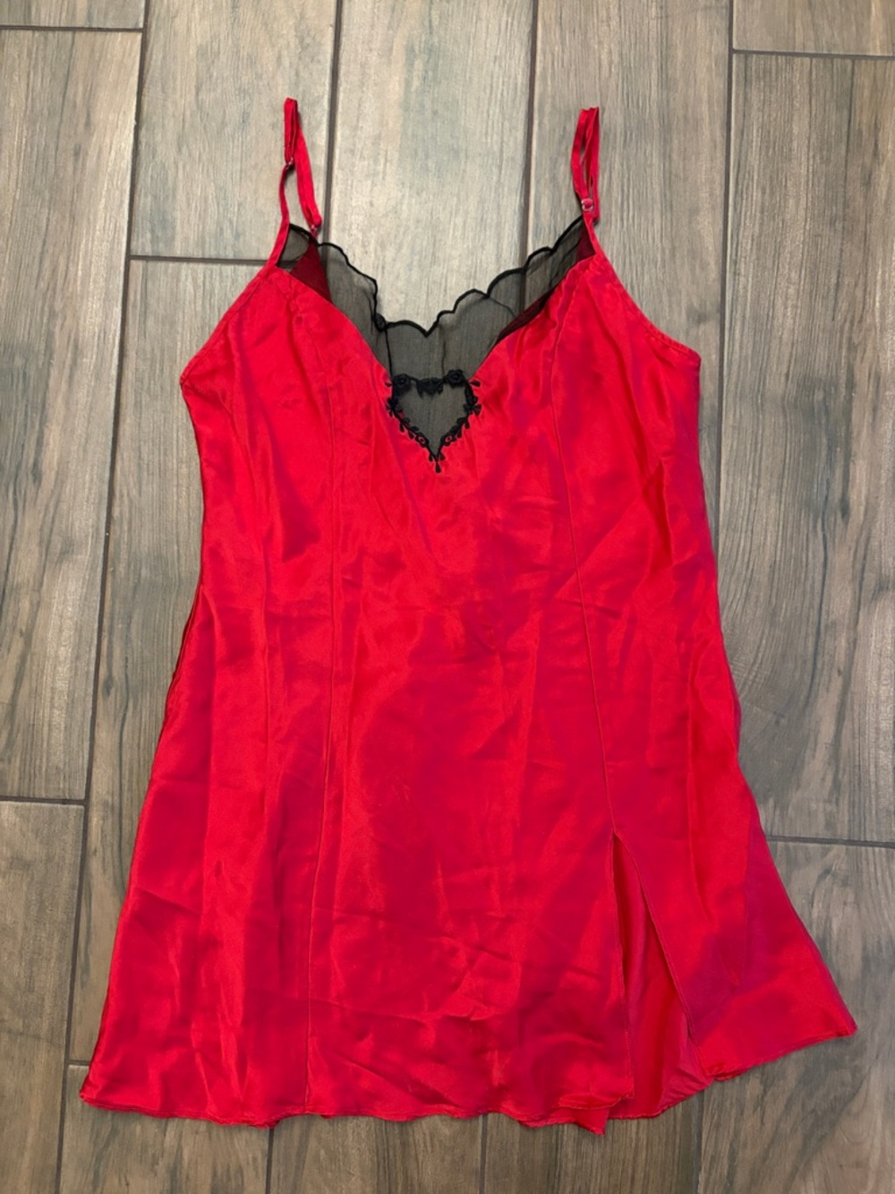 Vintage 90’s Victoria's Secret Red Silk Slip Dress